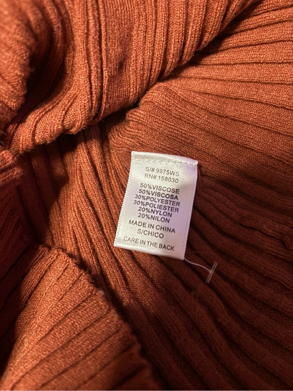Love Tree Brown Ribbed Collared Button-Up Top - Picture 4 of 4